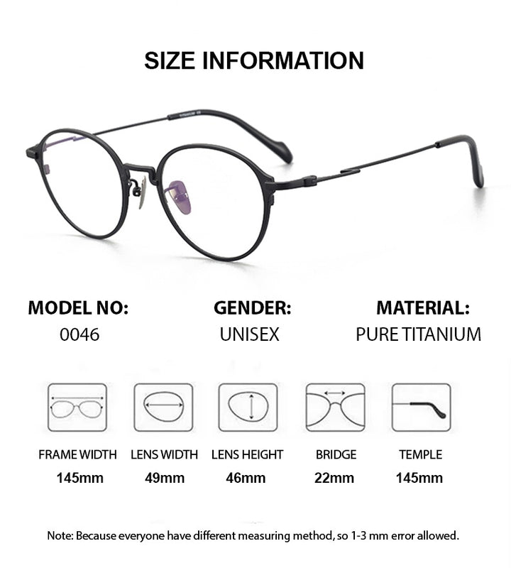 Chashma Ochki Unisex Full Rim Round Titanium Eyeglasses 360046 — view 1 | Chashma Ochki at FuzWeb