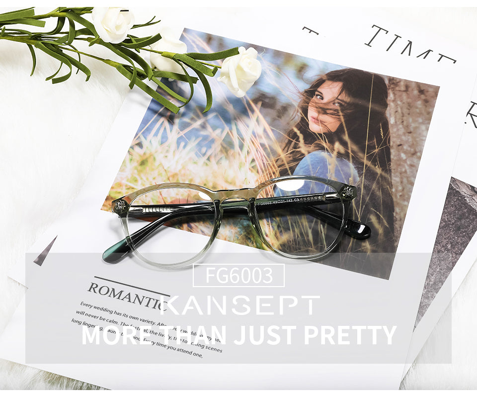 Kansept Womens Full Rim Round Injection Acetate Frame Eyeglasses Fg6003 — view 1 | Kansept at FuzWeb
