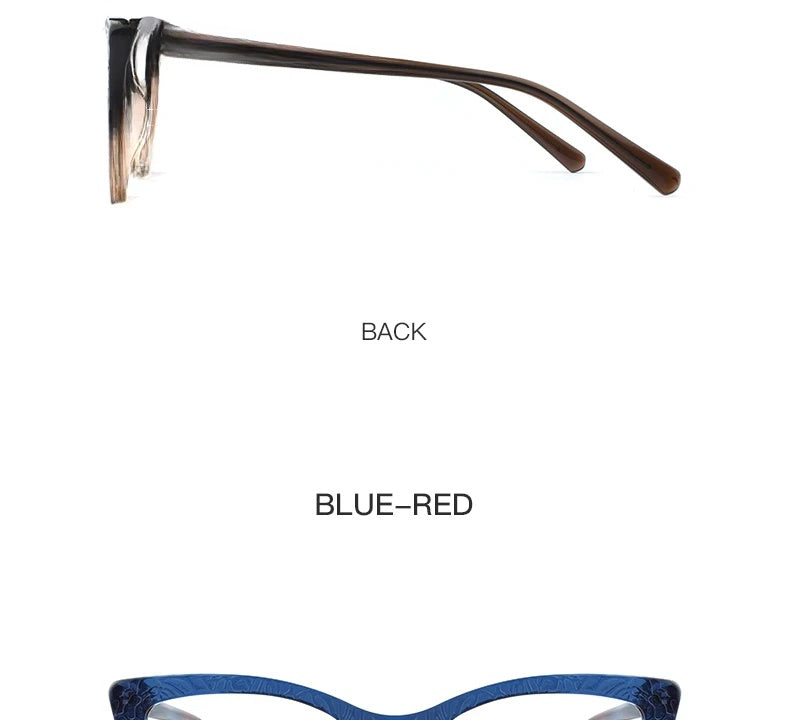 Hotochki Womens Full Rim Cat Eye TR-90 Resin Acetate Frame Eyeglasses Z508 — view 23 | Hotochki at FuzWeb