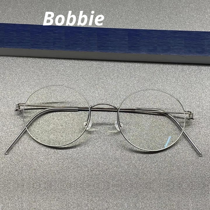 Bobbie Women's Full Rim Round Screwless Titanium Eyeglasses 442248
