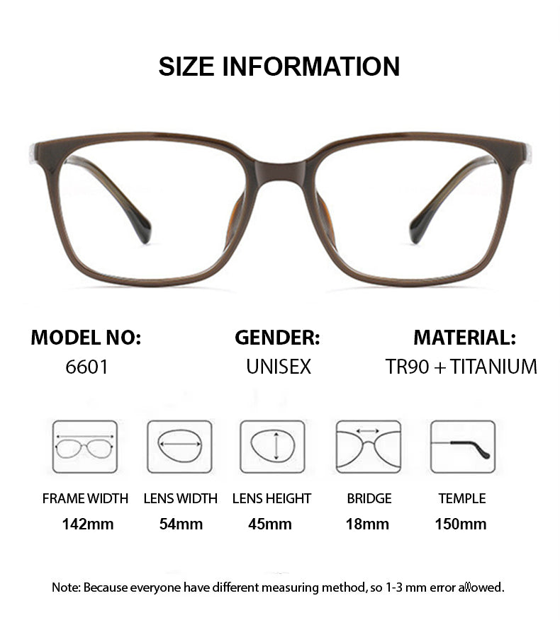 Summer Flower Unisex Full Rim Square Tr 90 Titanium Eyeglasses 66014 — view 1 | Summer Flower at FuzWeb