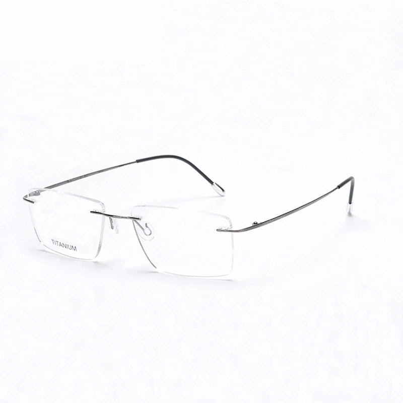 Chashma Ottica Unisex Rimless Titanium Prescription Eyeglasses 16011