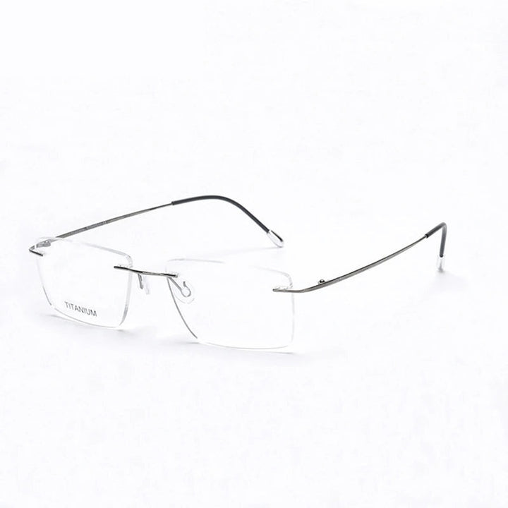Chashma Ottica Unisex Rimless Titanium Prescription Eyeglasses 16011