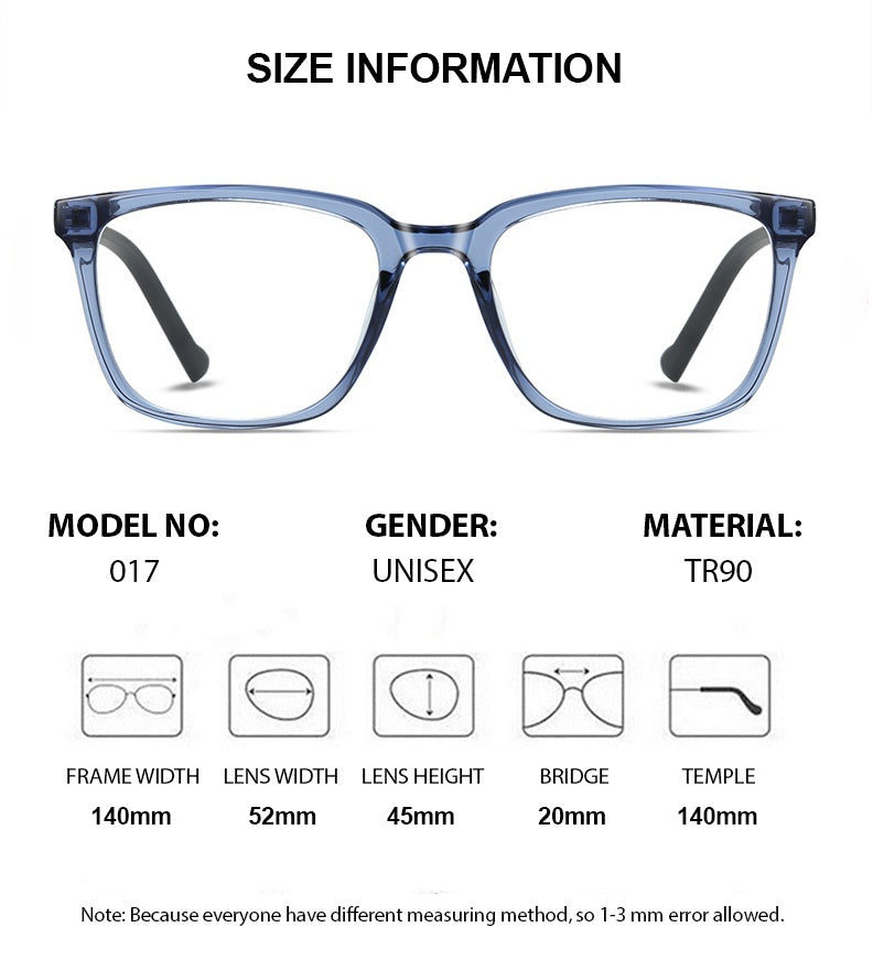 Chashma Unisex Full Rim Square Tr 90 Titanium Eyeglasses 52017 — view 1 | Chashma at FuzWeb