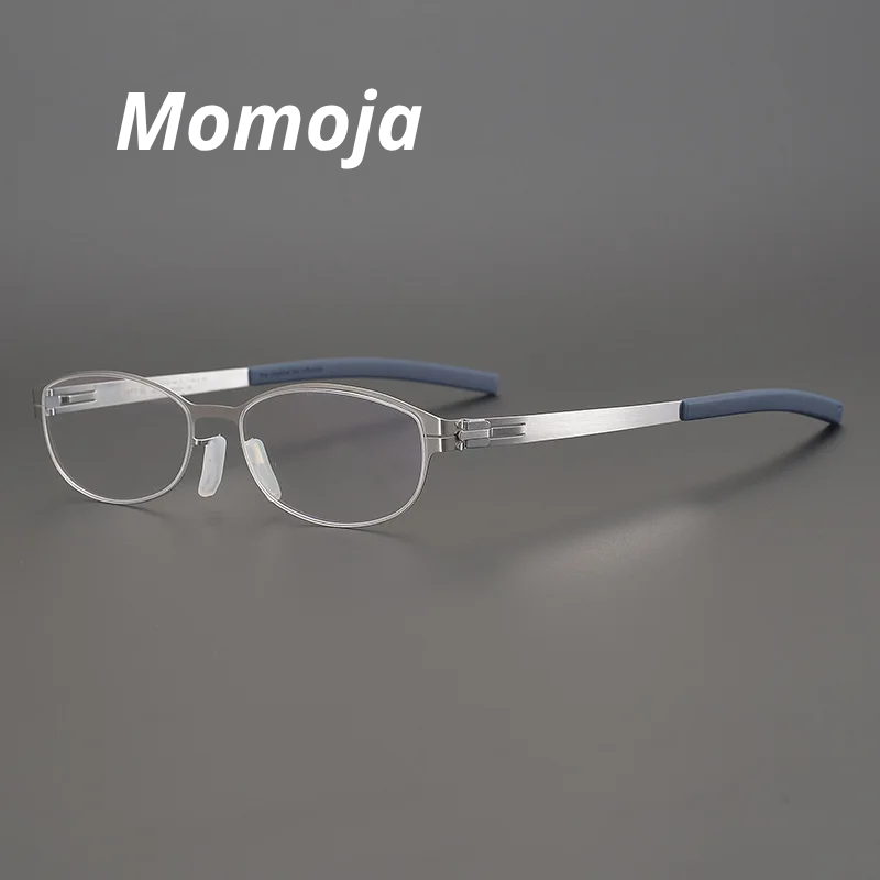 Momoja Women's Full Rim Oval Screwless Temple Alloy Eyeglasses 721007