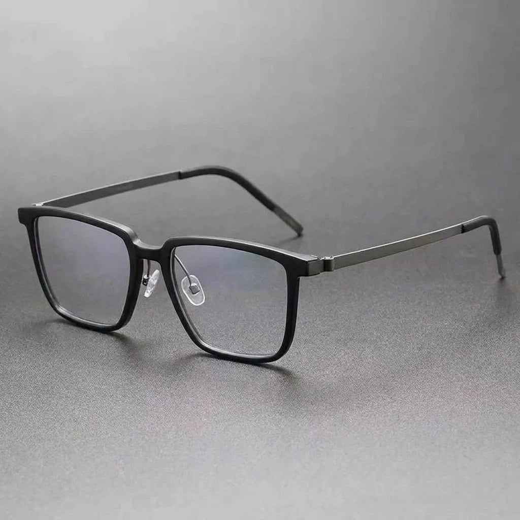Aimee Unisex Full Rim Square Titanium Acetate Eyeglasses 1844 — view 1 | Aimee at FuzWeb