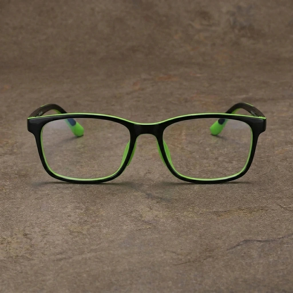 Aimee Kids Full Rim Square TR90 Silicone Eyeglasses 2027 — view 1 | Aimee at FuzWeb