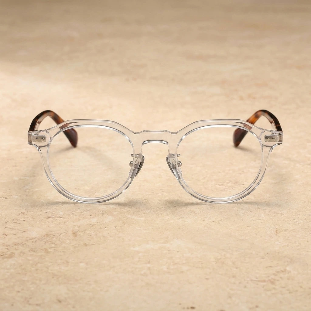 Aimee Unisex Full Rim Round Acetate Eyeglasses JMMRVRX — view 2 | Aimee at FuzWeb