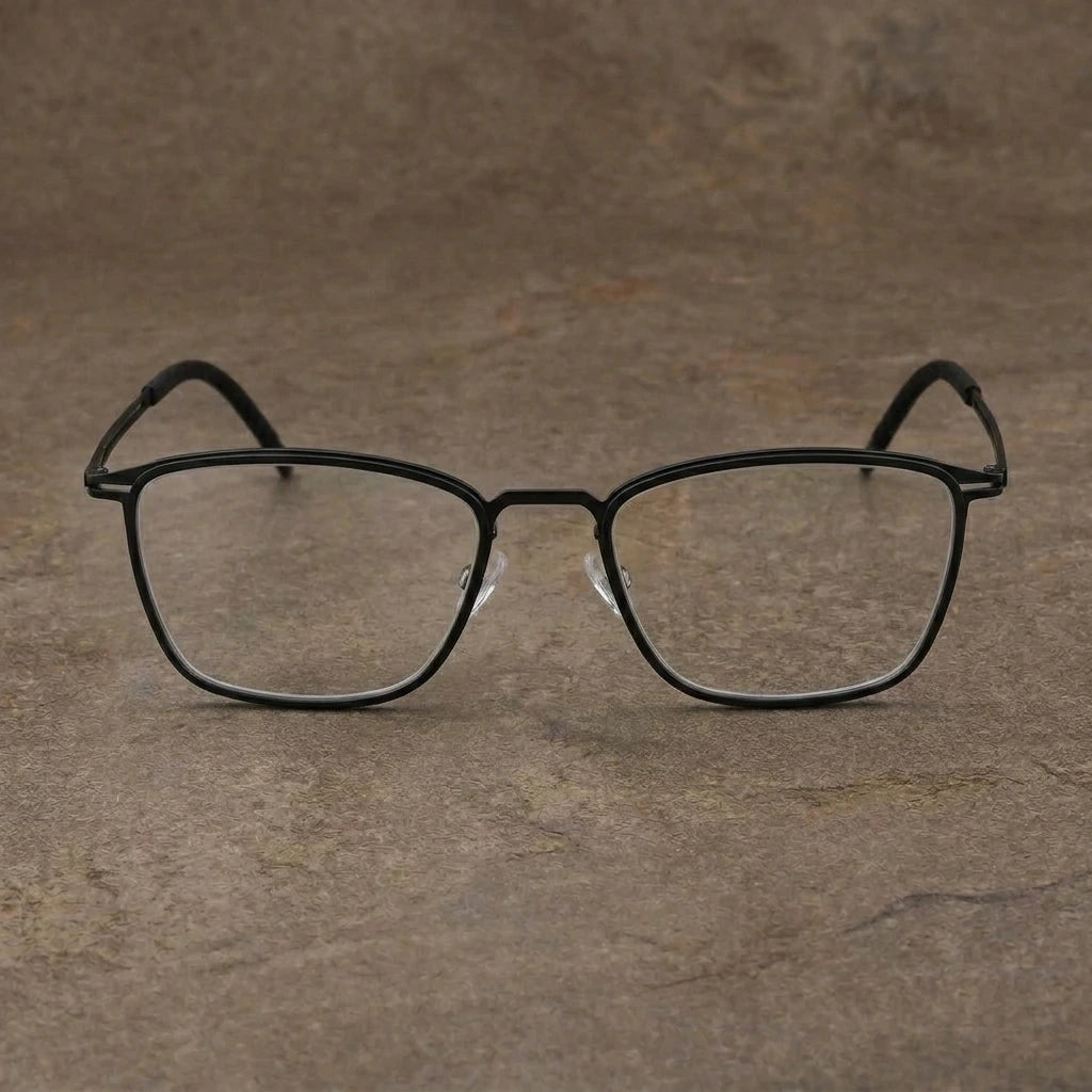 Aimee Unisex Full Rim Square Titanium Eyeglasses V467R — view 1 | Aimee at FuzWeb