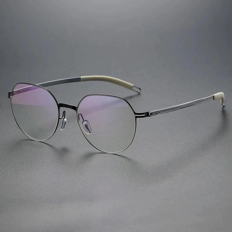 Aimee Unisex Full Rim Round Titanium Acetate Eyeglasses V498S — view 2 | Aimee at FuzWeb