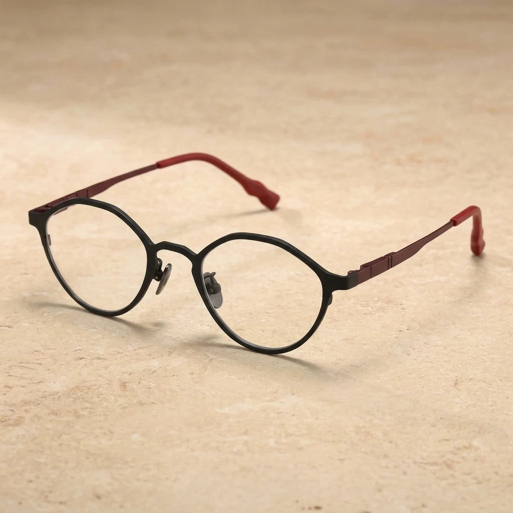 Aror Unisex Full Rim Polygon Acetate Titanium Eyeglasses 464832R — view 1 | Aror at FuzWeb