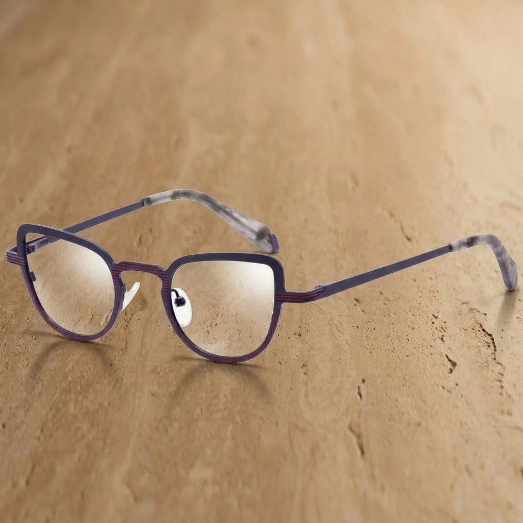 Aror Unisex Full Rim Cat Eye Titanium Alloy Eyeglasses 8764 — view 1 | Aror at FuzWeb