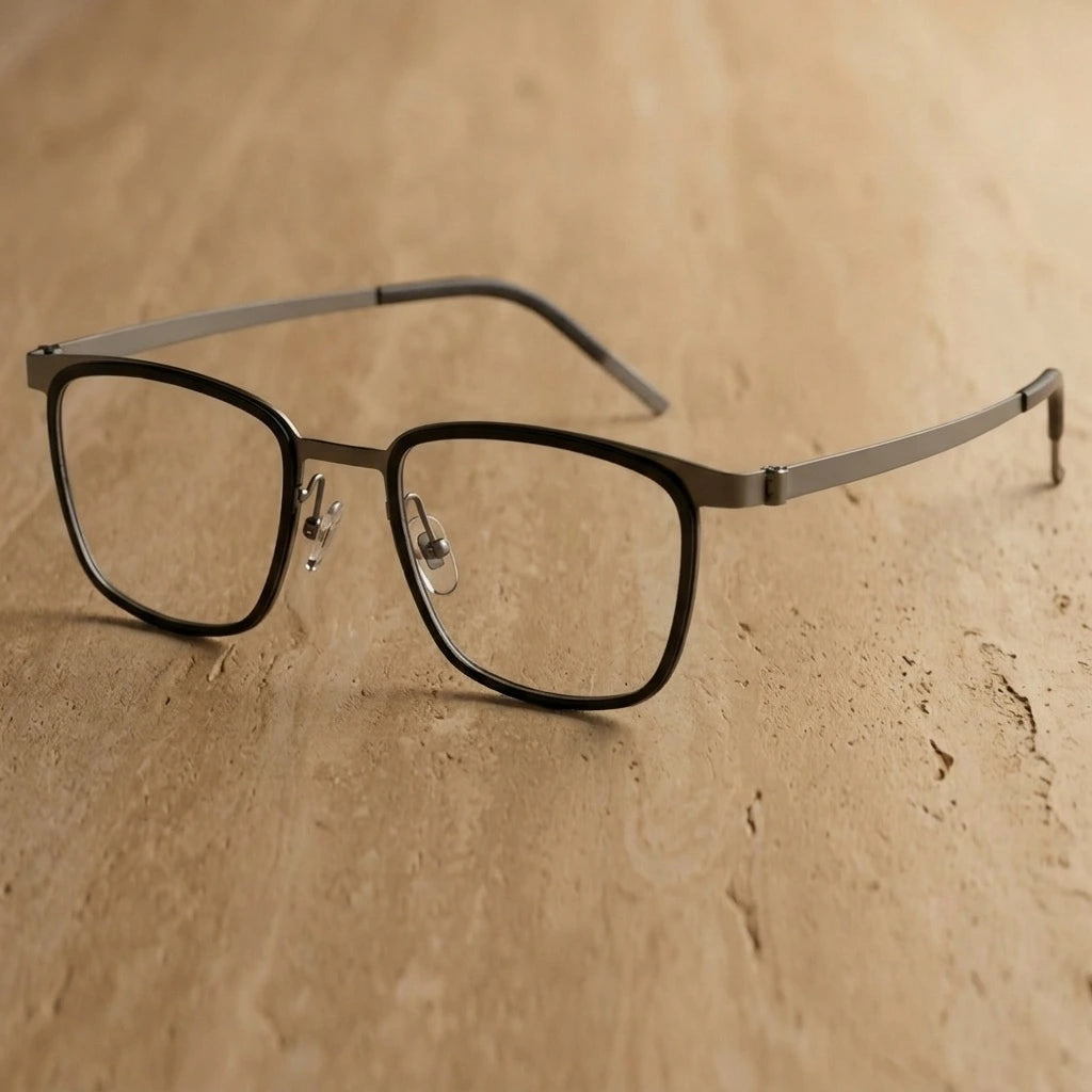 Aror Unisex Full Rim Square TR90 Titanium Eyeglasses 9715 — C2 — view 2 | Aror at FuzWeb