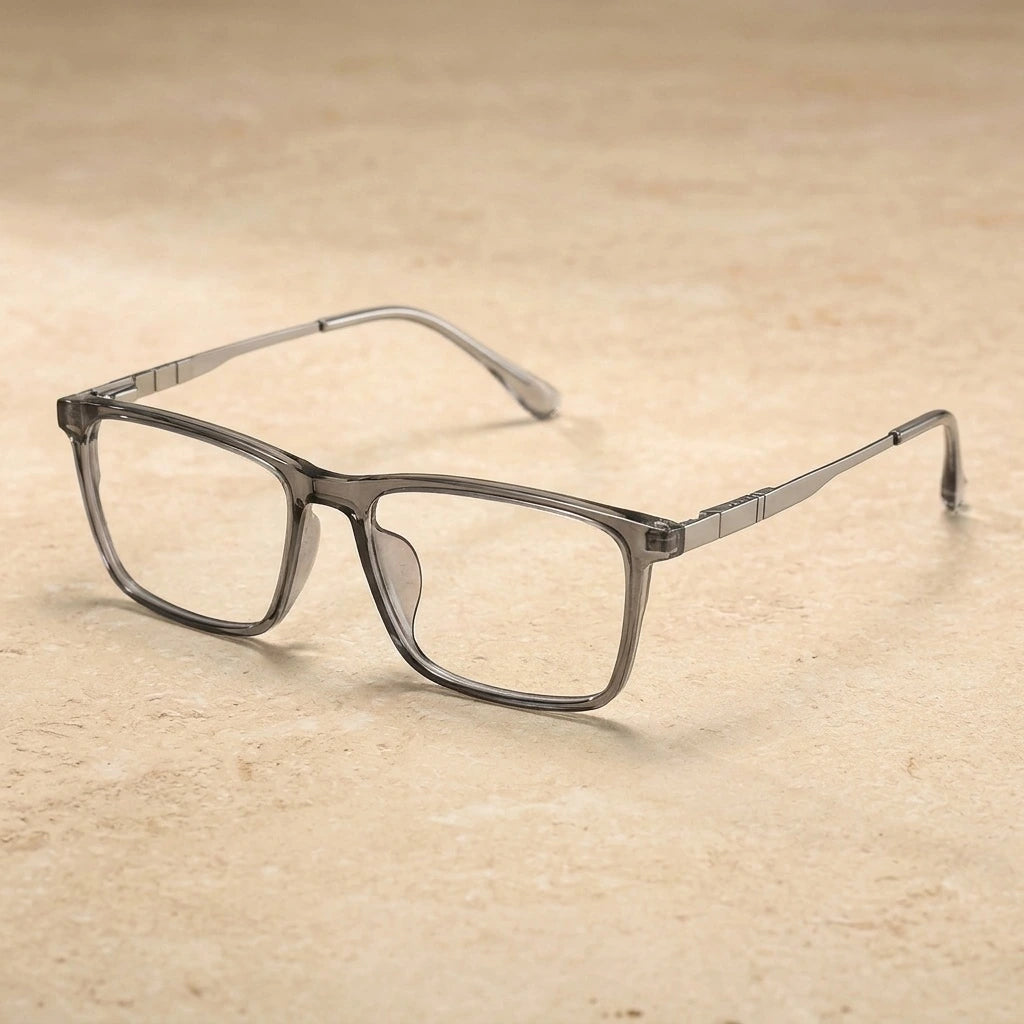 Aror Men's Full Rim Square TR90 Titanium Eyeglasses A61010 — Gray — view 2 | Aror at FuzWeb