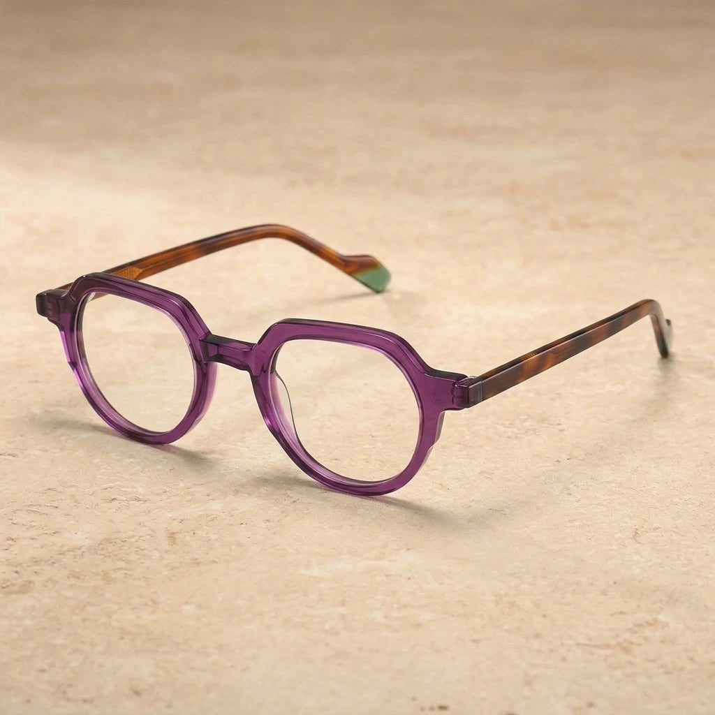Aror Women's Full Rim Round Acetate Eyeglasses LM-A6818 — view 2 | Aror at FuzWeb