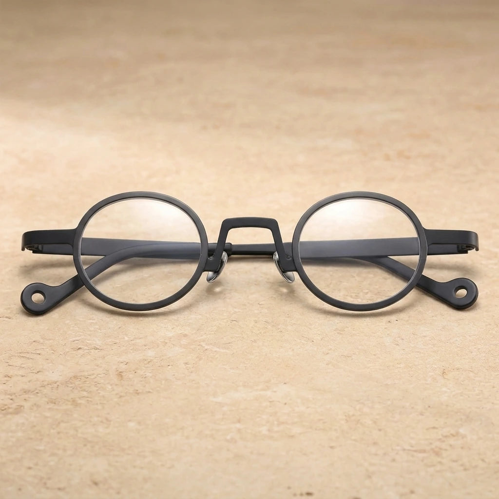 Aror Unisex Full Rim Round Pure Titanium Eyeglasses R7753 — C2 — view 2 | Aror at FuzWeb