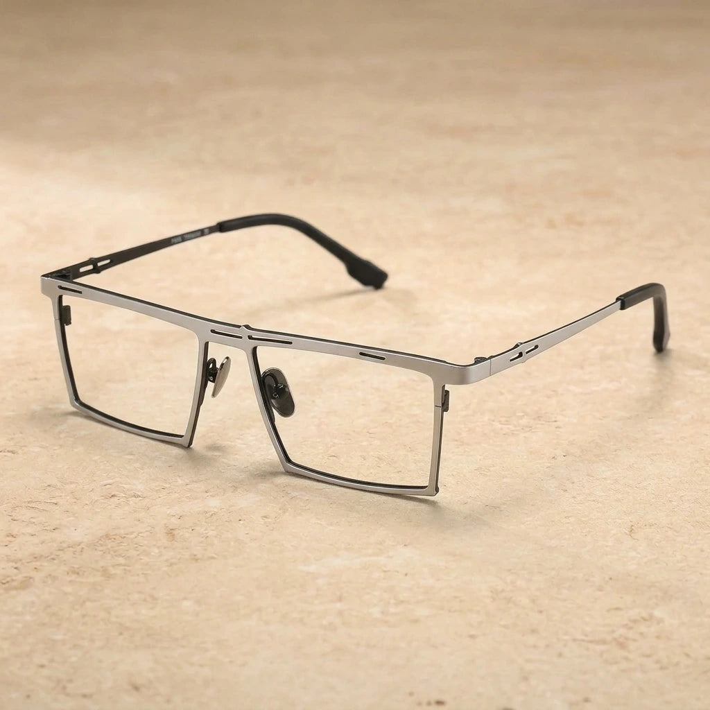Aror Women's Semi-Rim Square Pure Titanium Eyeglasses R7760 — view 2 | Aror at FuzWeb