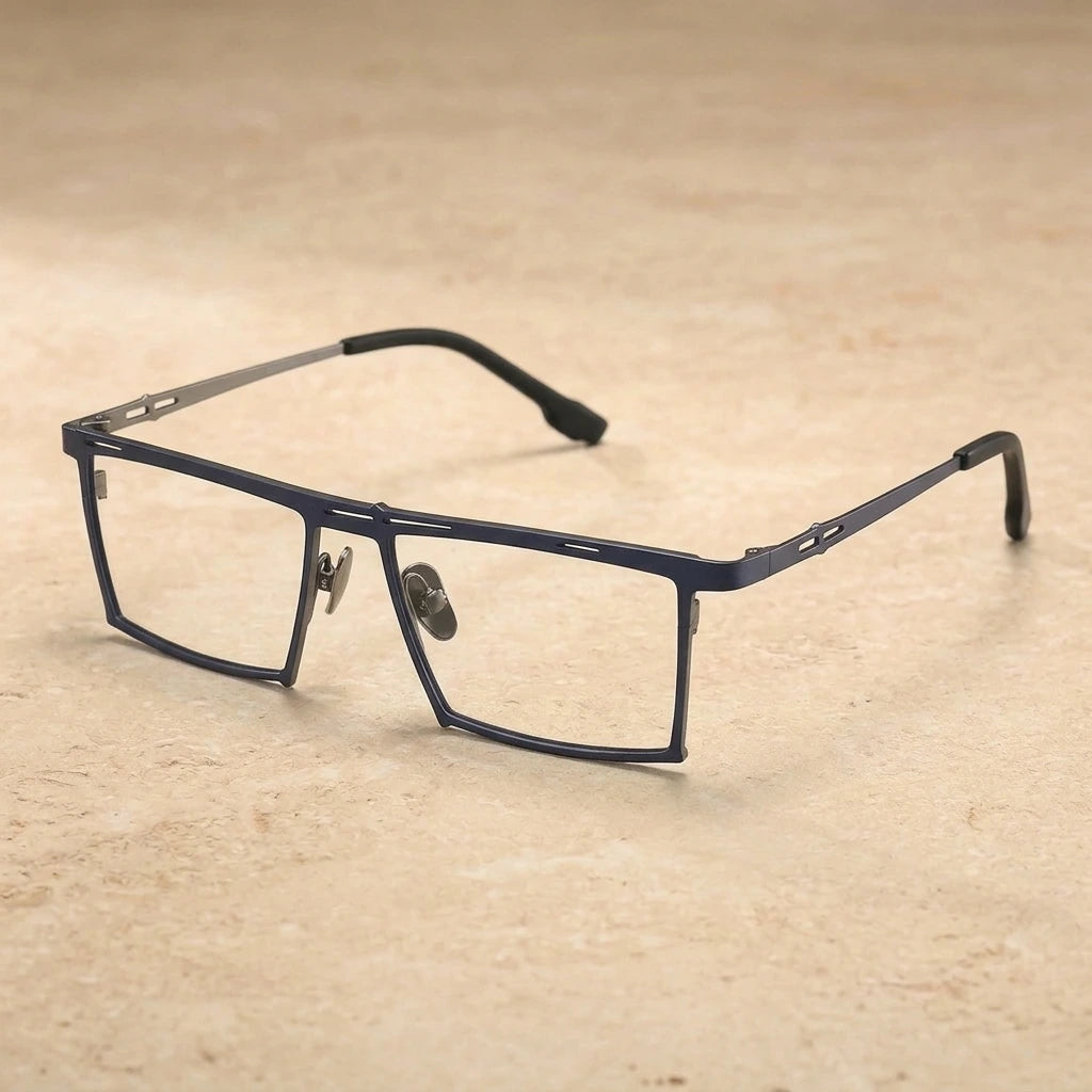 Aror Women's Semi-Rim Square Pure Titanium Eyeglasses R7760 — view 1 | Aror at FuzWeb