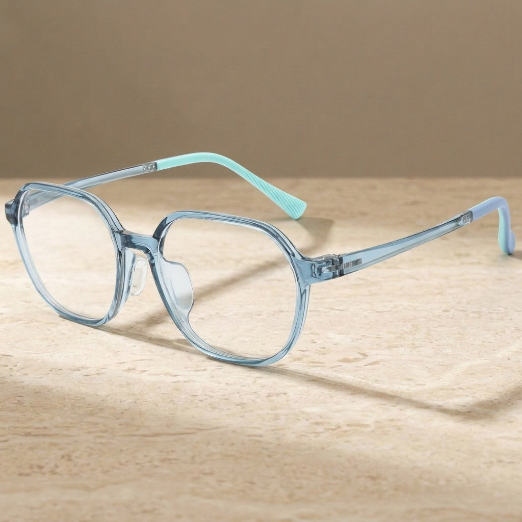 Bclear Kids TR90 Square Eyeglasses BSF-6013LS - C 3 blue — view 2 | Bclear at FuzWeb