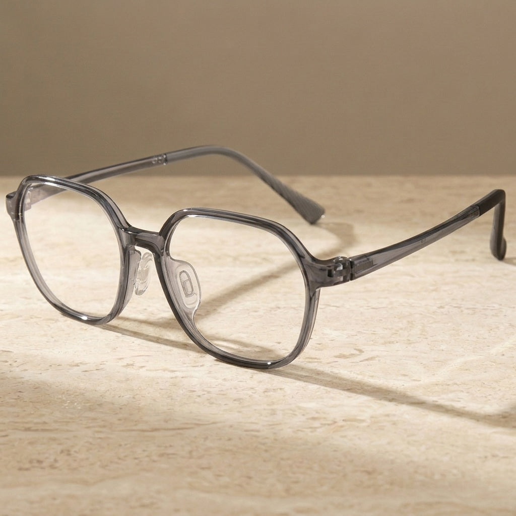 Bclear Kids TR90 Square Eyeglasses BSF-6013LS - C 6 dark gray — view 1 | Bclear at FuzWeb