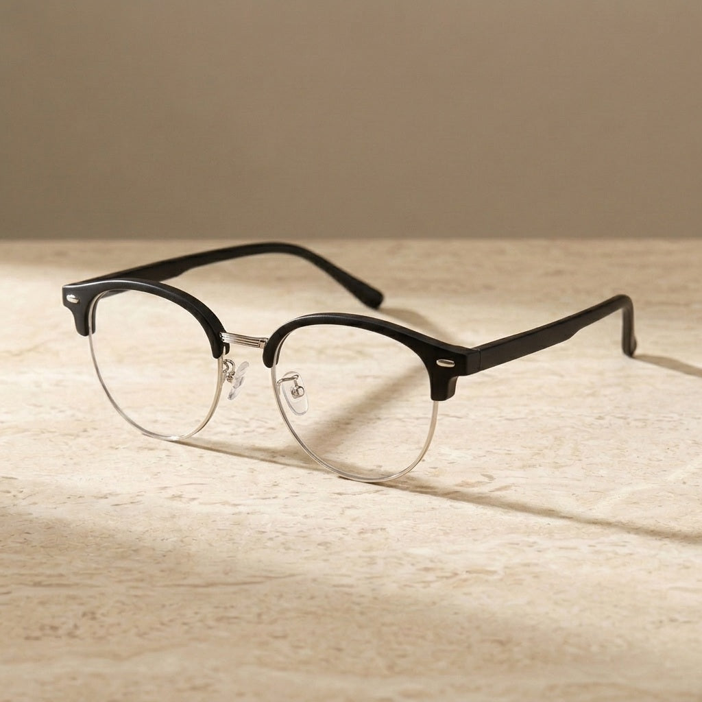 Bclear Unisex Semi Rim Browline TR90 Eyeglasses BSF-R6061ZF - C 2 — view 2 | Bclear at FuzWeb