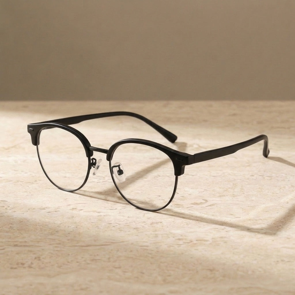 Bclear Unisex Semi Rim Browline TR90 Eyeglasses BSF-R6061ZF - C 3 — view 3 | Bclear at FuzWeb