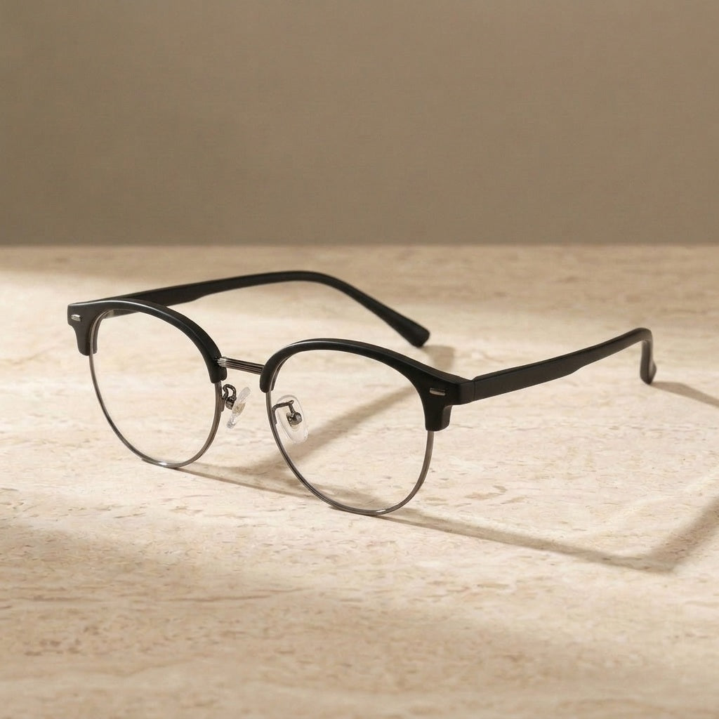 Bclear Unisex Semi Rim Browline TR90 Eyeglasses BSF-R6061ZF - C 4 — view 4 | Bclear at FuzWeb