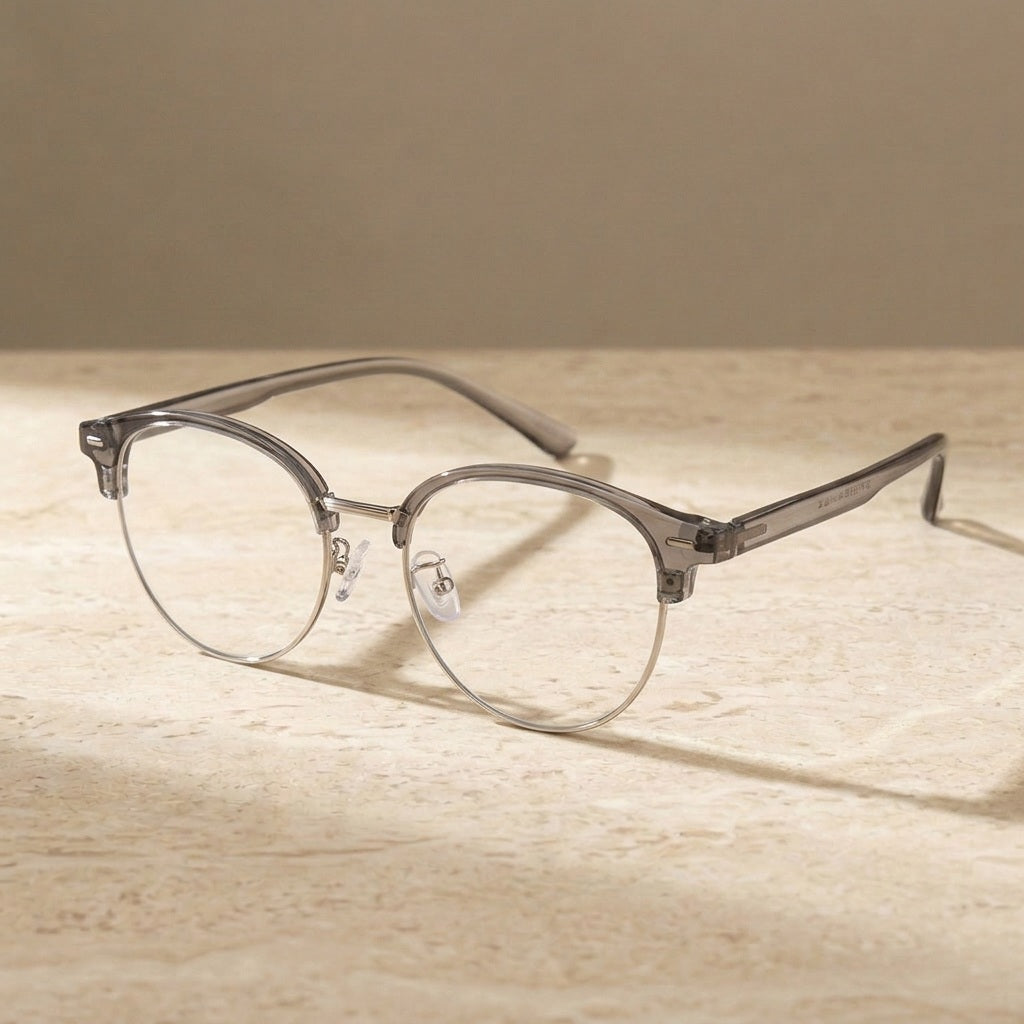 Bclear Unisex Semi Rim Browline TR90 Eyeglasses BSF-R6061ZF - C 5 — view 5 | Bclear at FuzWeb