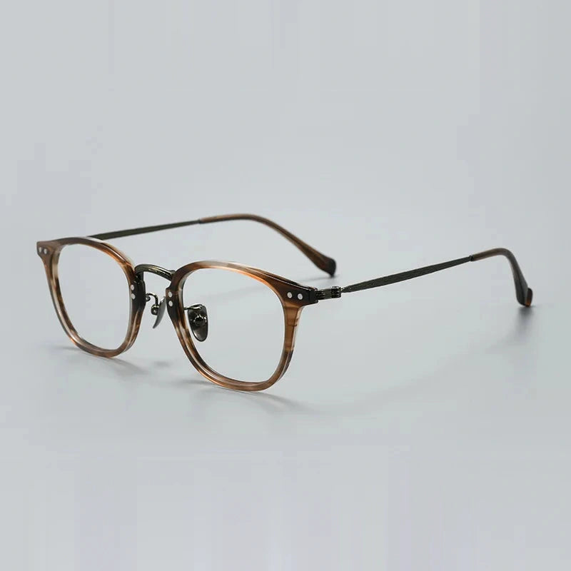 Bclear Unisex Full Rim Oval Acetate Titanium Eyeglasses GG513F — C2 — view 1 | Bclear at FuzWeb