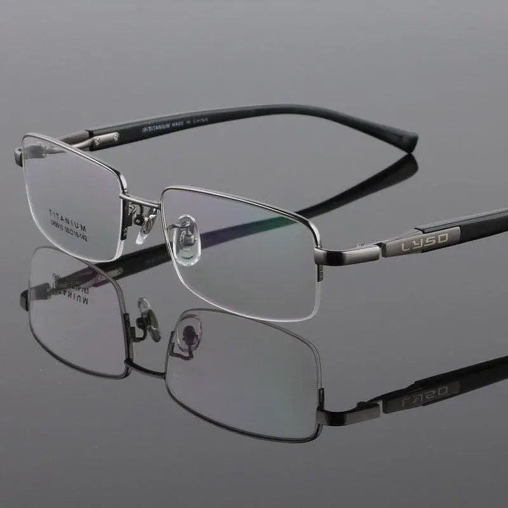 Bclear Men's Eyeglasses Titanium Acetate Lr9910 - gray — view 1 | Bclear at FuzWeb