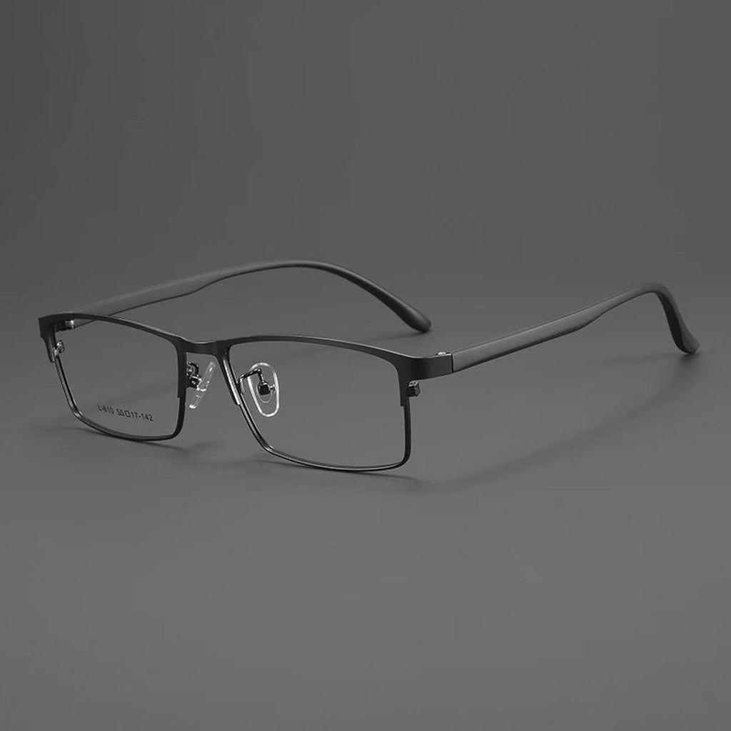 Bclear Unisex Full Rim Square Alloy Eyeglasses MY-L610 - Brown — view 1 | Bclear at FuzWeb