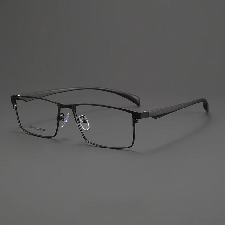 Bclear Men Full Rim Square Alloy Eyeglasses MY-L636 - black — view 4 | Bclear at FuzWeb