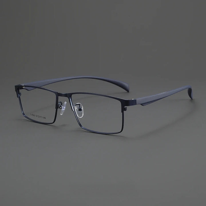 Bclear Men Full Rim Square Alloy Eyeglasses MY-L636 - blue — view 3 | Bclear at FuzWeb