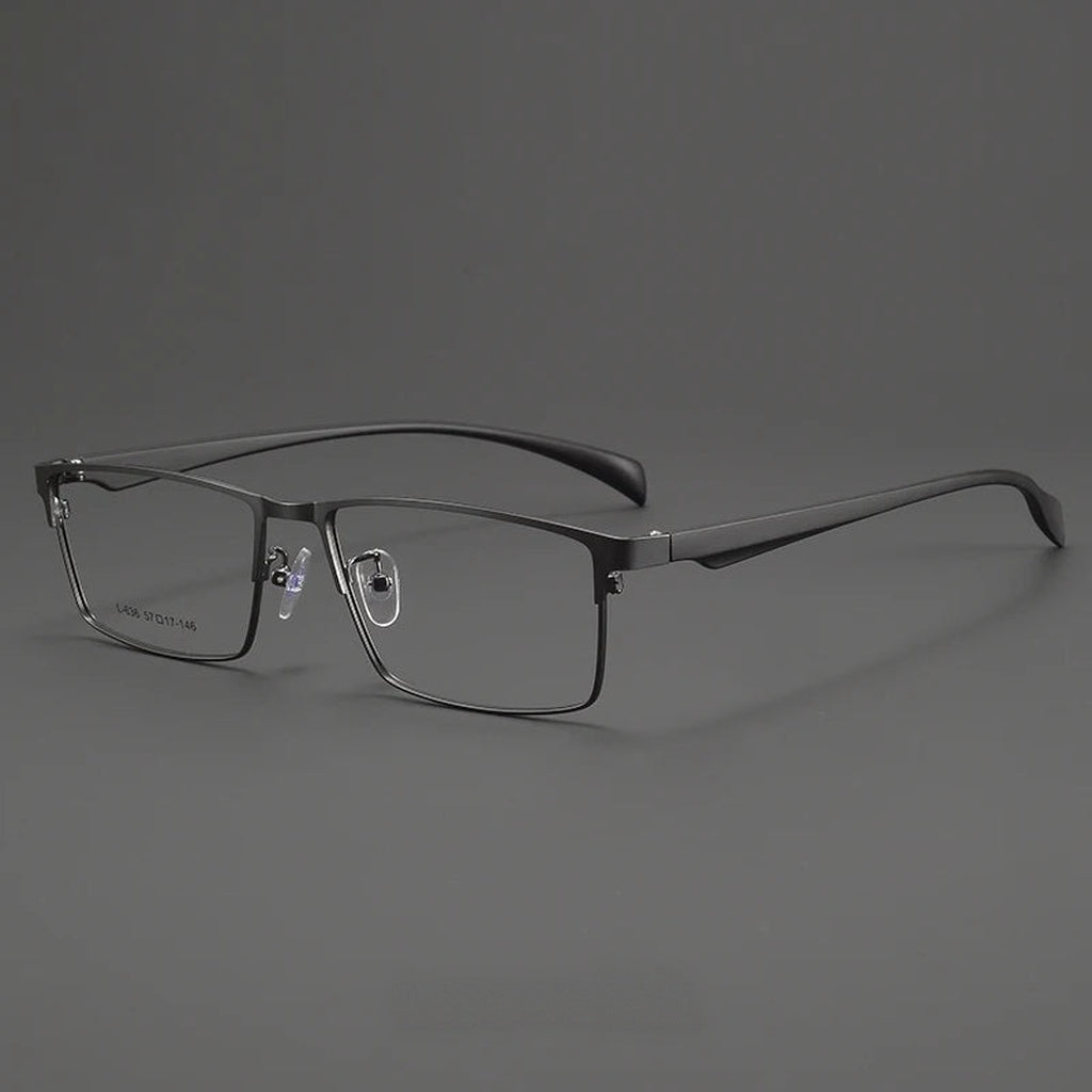 Bclear Men Full Rim Square Alloy Eyeglasses MY-L636 - gray — view 2 | Bclear at FuzWeb