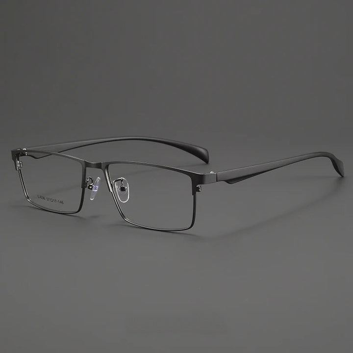 Bclear Men Full Rim Square Alloy Eyeglasses MY-L636 - gray — view 2 | Bclear at FuzWeb