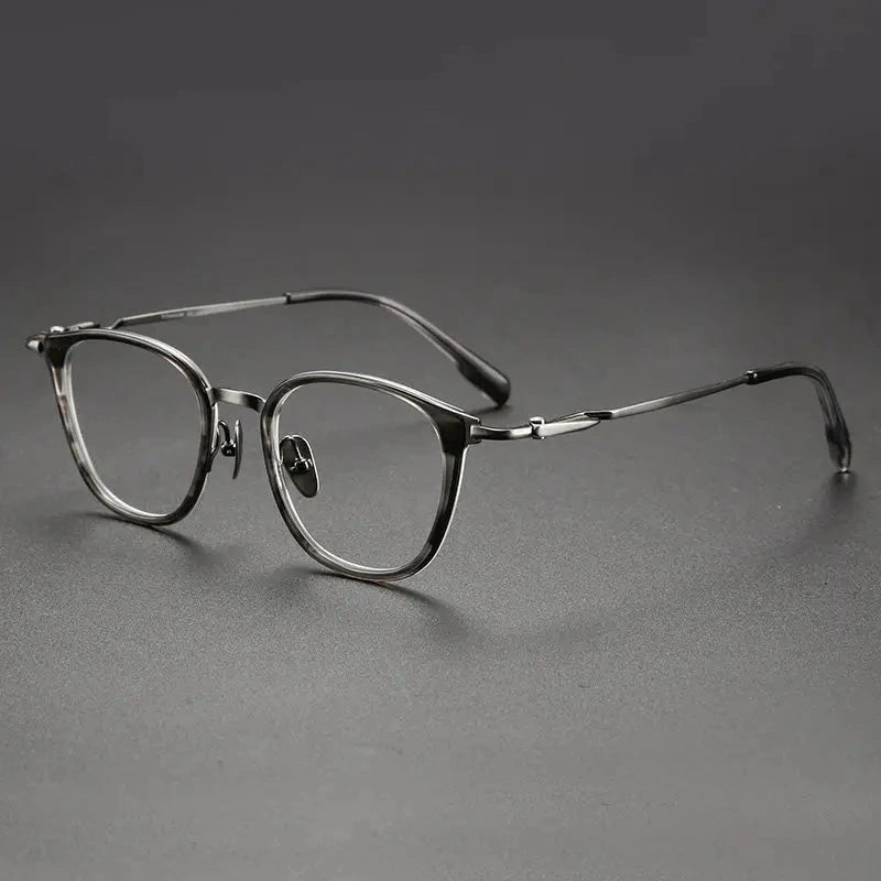Blackmask Unisex Full Rim Oval Titanium Acetate Eyeglasses BM-0059 — view 2 | Blackmask at FuzWeb