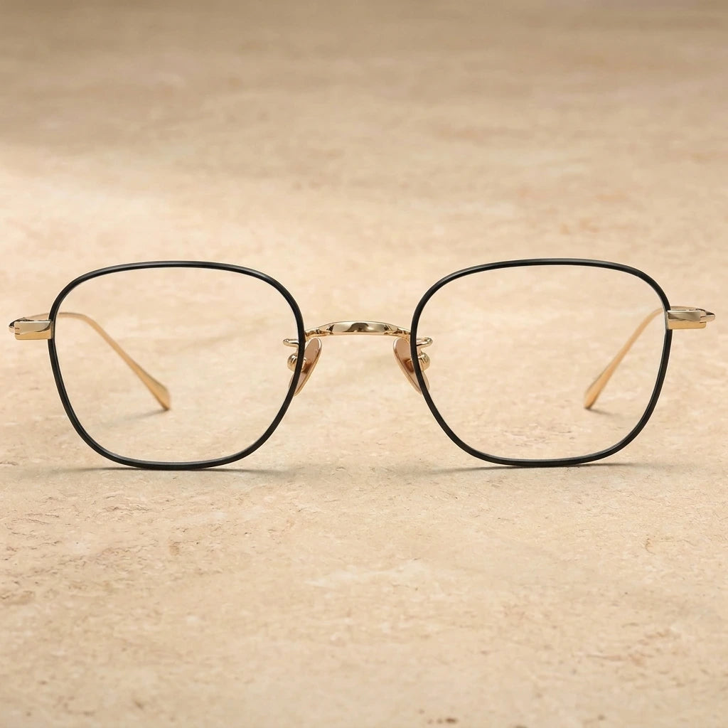 Blackmask Unisex Full Rim Square Pure Titanium Eyeglasses BM-G199 — view 1 | Blackmask at FuzWeb