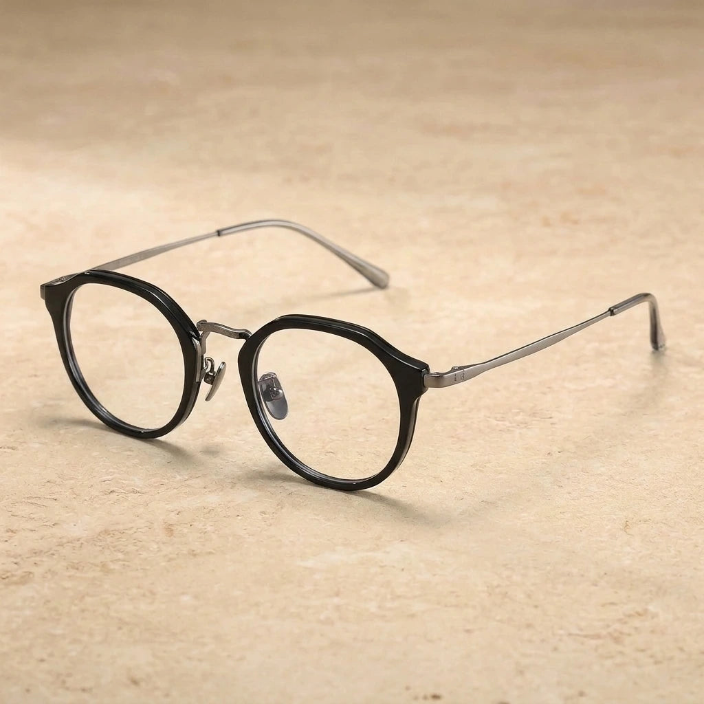 Blackmask Unisex Full Rim Round Titanium Acetate Eyeglasses BM-KM1113 — view 1 | Blackmask at FuzWeb