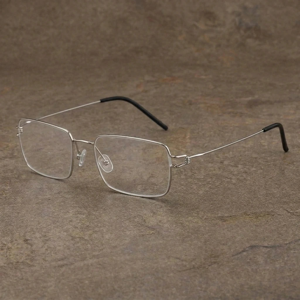 Blackmask Unisex Full Rim Square Pure Titanium Eyeglasses Ldtim — view 2 | Blackmask at FuzWeb