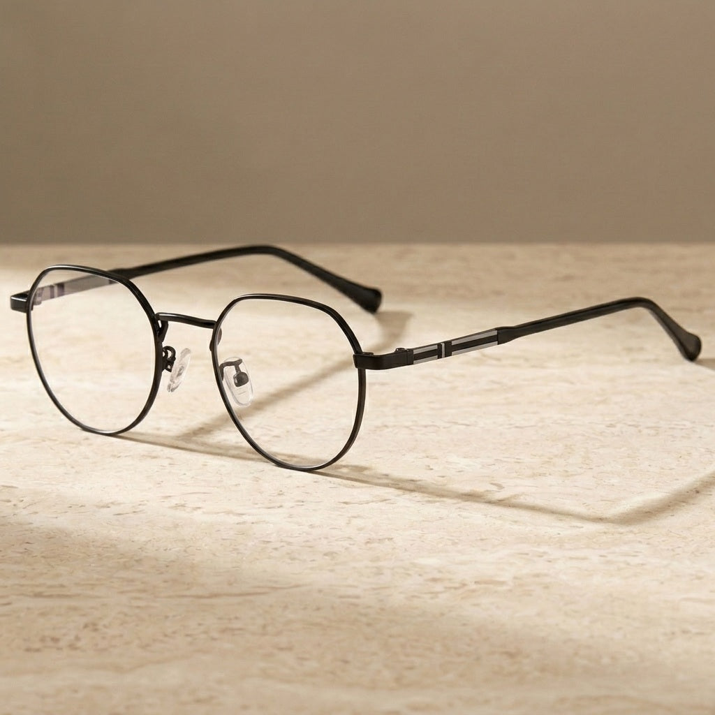 Chashma Unisex Full Rim Round Stainless Steel Frame Eyeglasses 1921 — view 1 | Chashma at FuzWeb