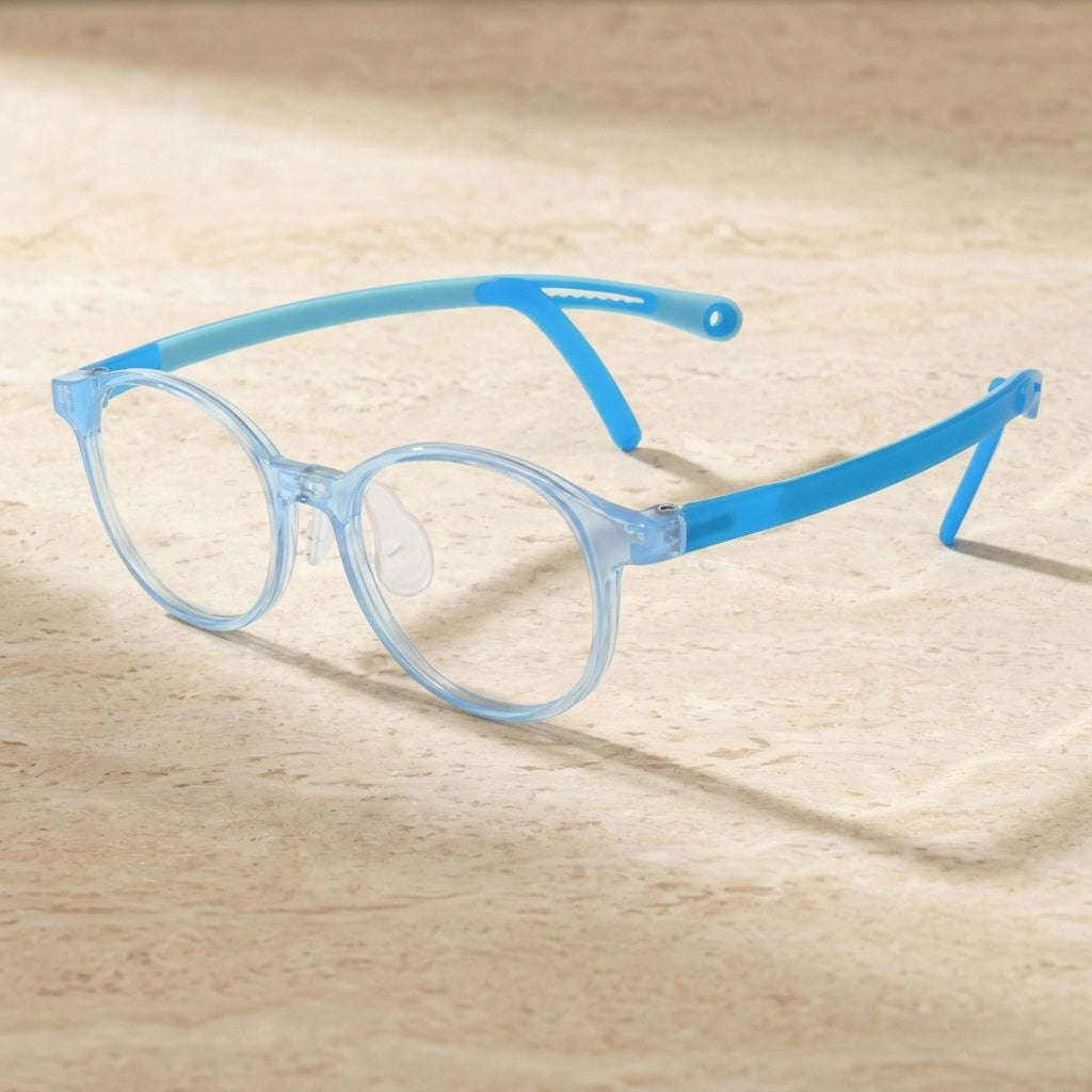 Chashma Unisex Children's Full Rim Round Tr 90 Titanium Eyeglasses 5028 — view 1 | Chashma at FuzWeb