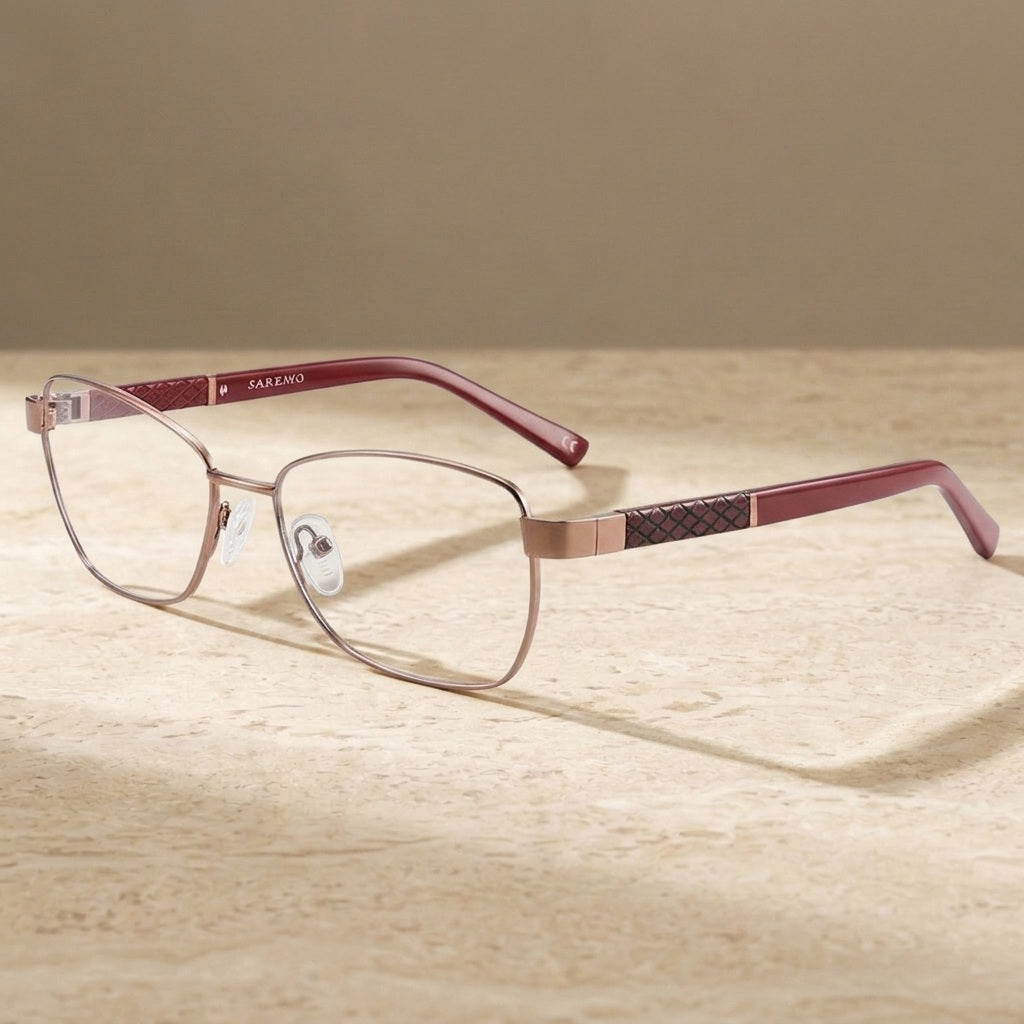 Chashma Women's Full Rim Square Alloy Acetate Eyeglasses 7010 — view 1 | Chashma at FuzWeb