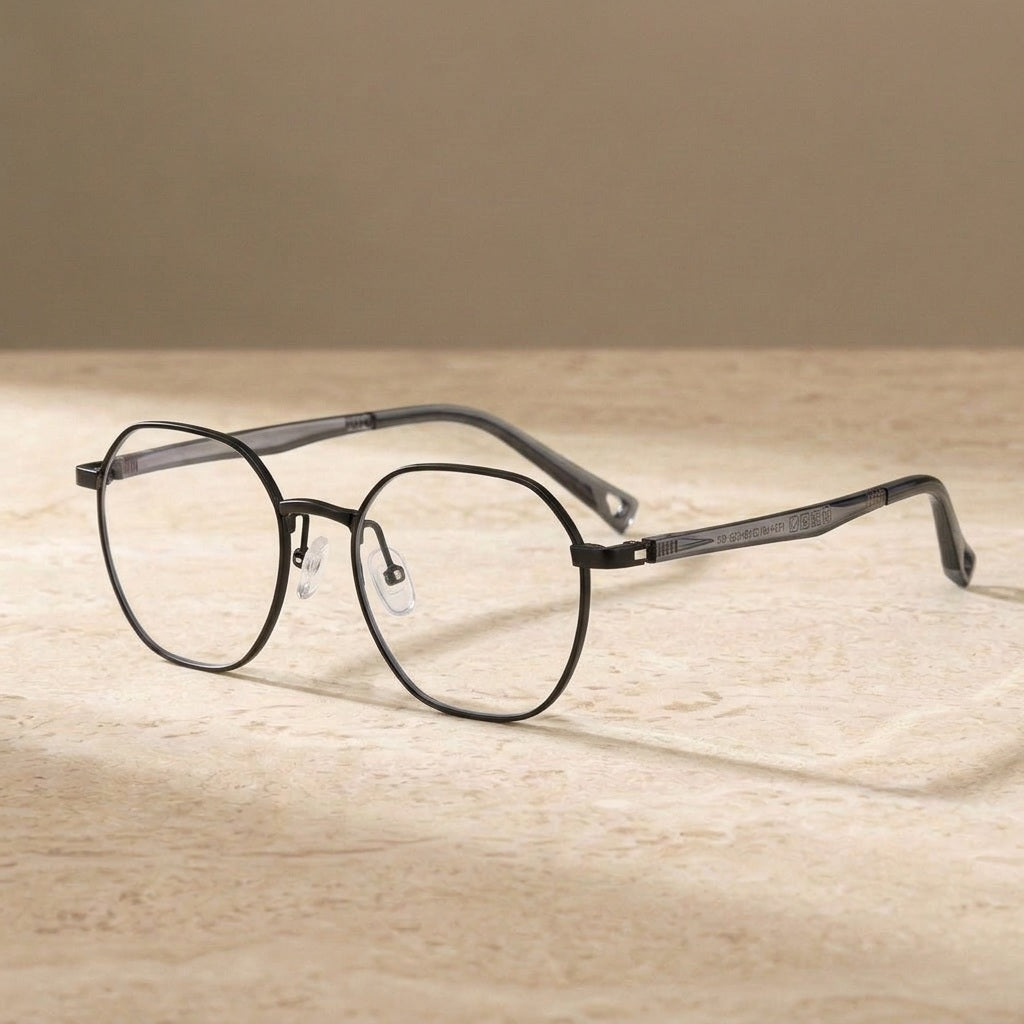 Chashma Unisex Children's Full Rim Octagon Stainless Steel Eyeglasses 7511 — view 2 | Chashma at FuzWeb