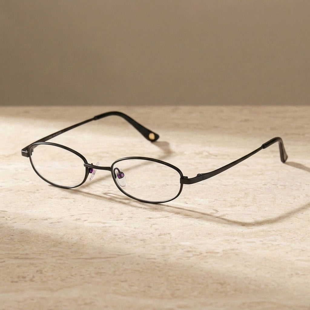 Chashma Unisex Full Rim Small Oval Titanium Eyeglasses 8070 — view 7 | Chashma at FuzWeb