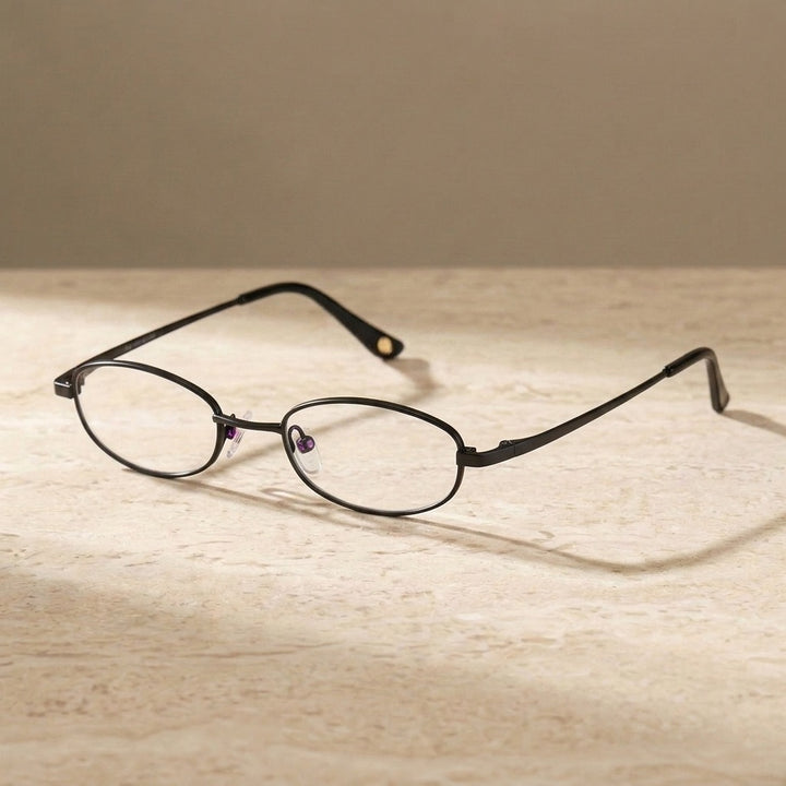 Chashma Unisex Full Rim Small Oval Titanium Eyeglasses 8070 — view 7 | Chashma at FuzWeb