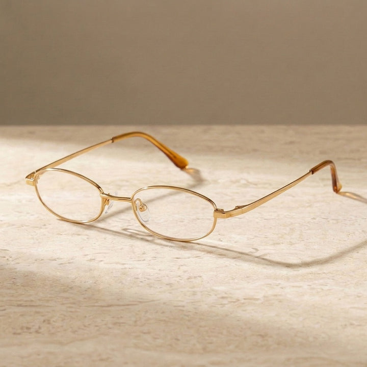 Chashma Unisex Full Rim Small Oval Titanium Eyeglasses 8070 — view 6 | Chashma at FuzWeb