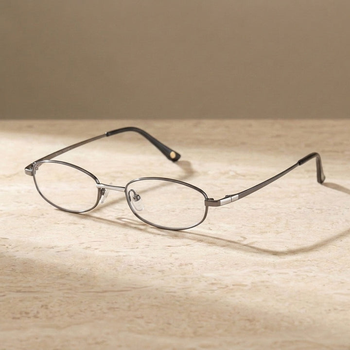 Chashma Unisex Full Rim Small Oval Titanium Eyeglasses 8070 — view 2 | Chashma at FuzWeb