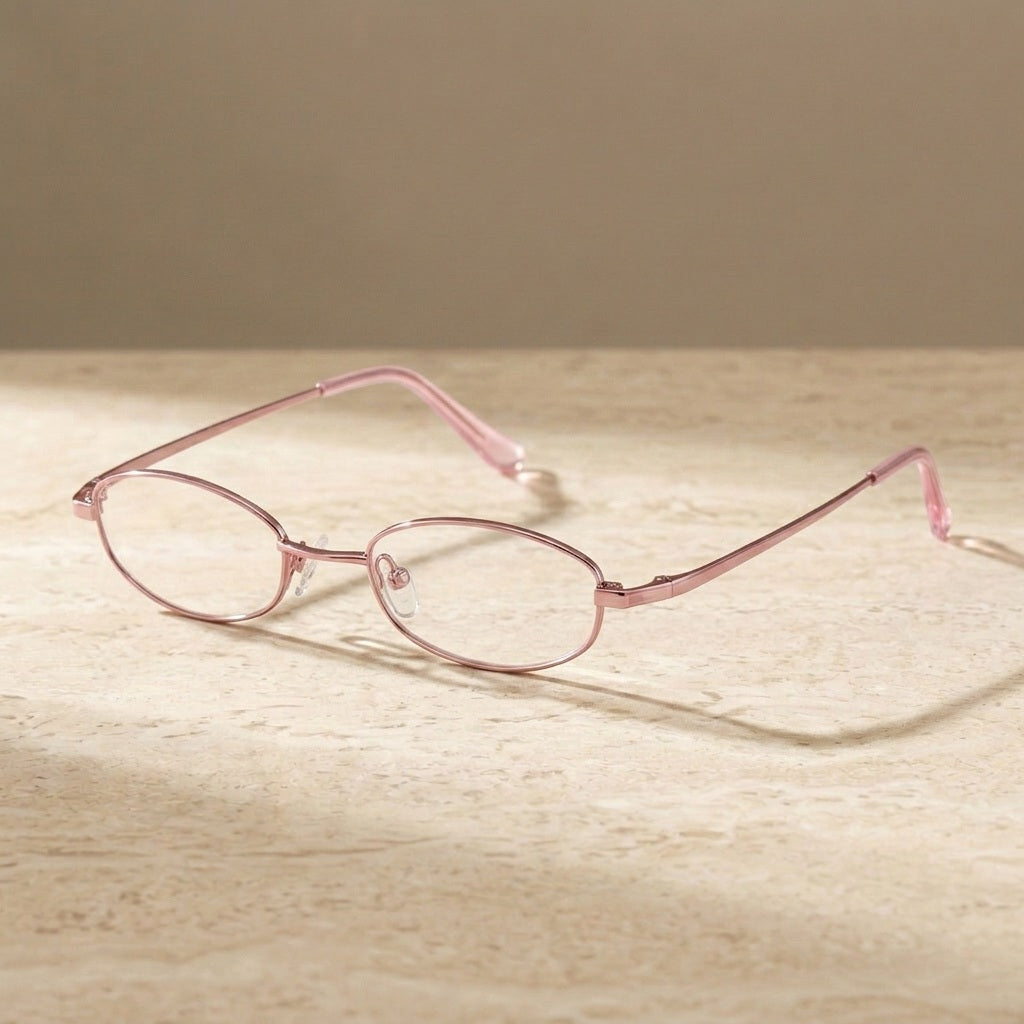 Chashma Unisex Full Rim Small Oval Titanium Eyeglasses 8070 — view 1 | Chashma at FuzWeb