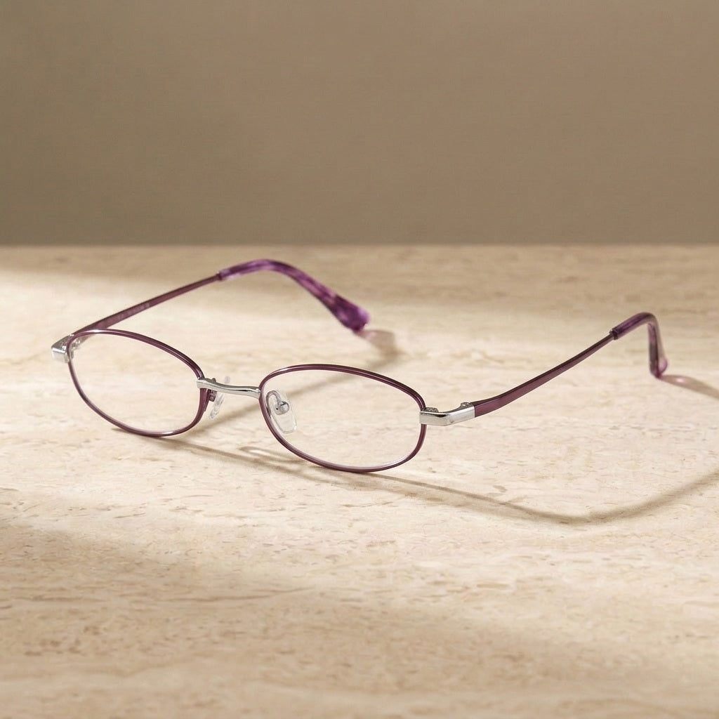 Chashma Unisex Full Rim Small Oval Titanium Eyeglasses 8070 — view 8 | Chashma at FuzWeb