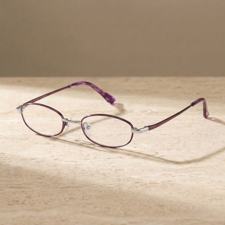 Chashma Unisex Full Rim Small Oval Titanium Eyeglasses 8070 — view 8 | Chashma at FuzWeb